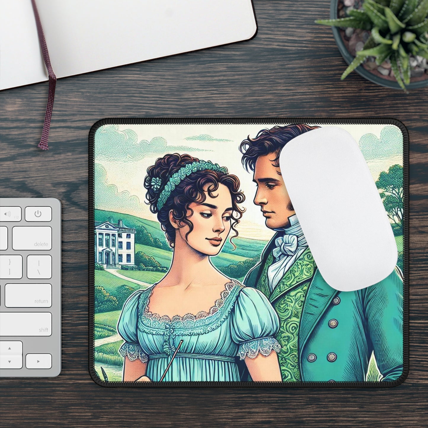 Romantic Regency Era Gaming Mouse Pad - Perfect for Austen Fans