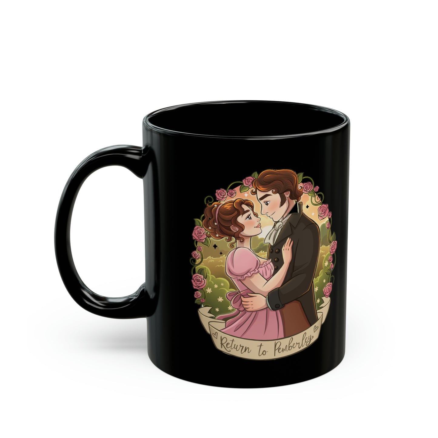 Return to Pemberley Black Mug (11oz, 15oz)
