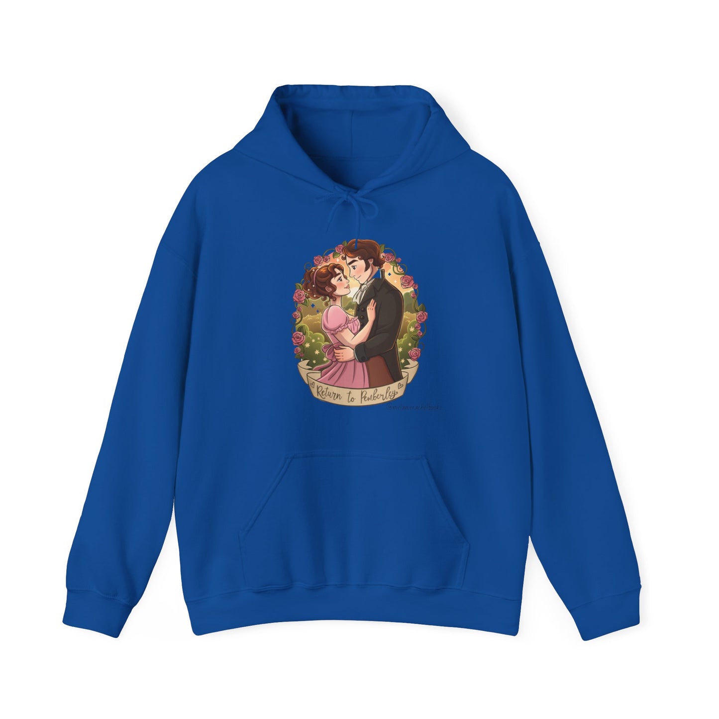 Return to Pemberley - Melanie Rachel Books - Unisex Hooded Sweatshirt - Royal