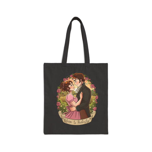 Return to Pemberley - Melanie Rachel Books - Canvas Tote Bag - Black