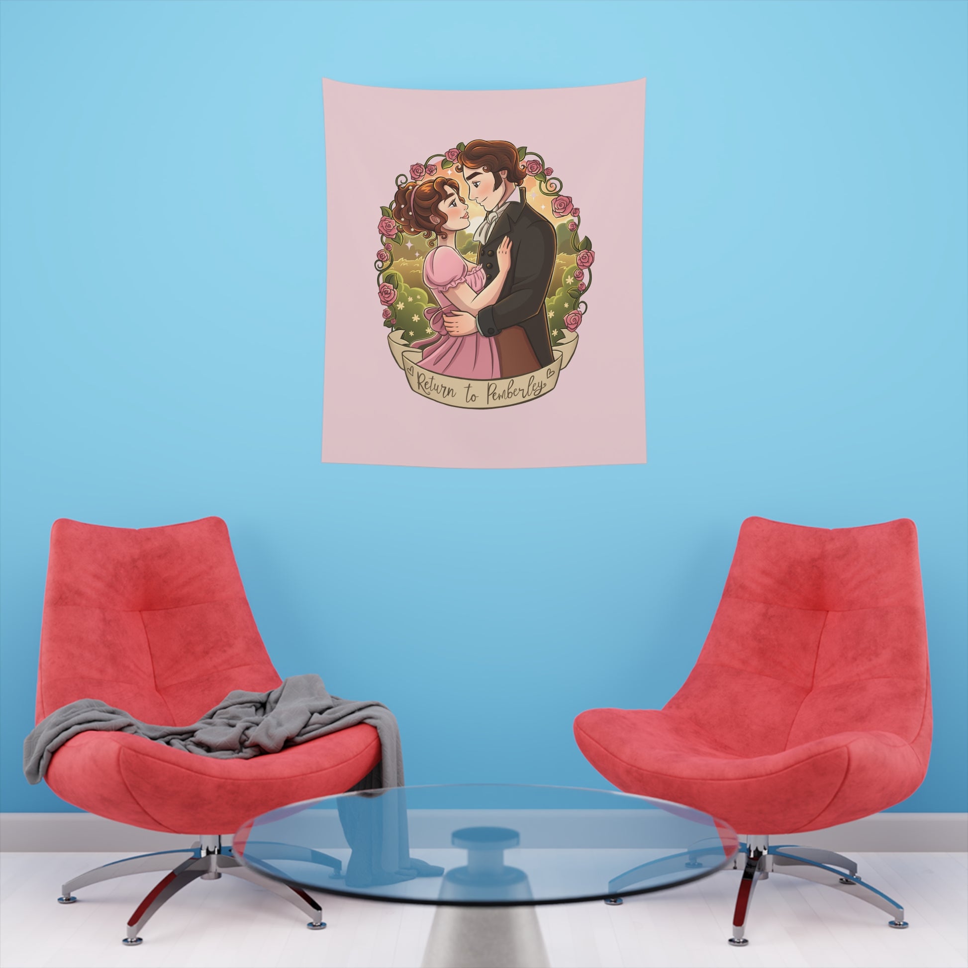 Return to Pemberley - Printed Wall Tapestry 34"x 40"