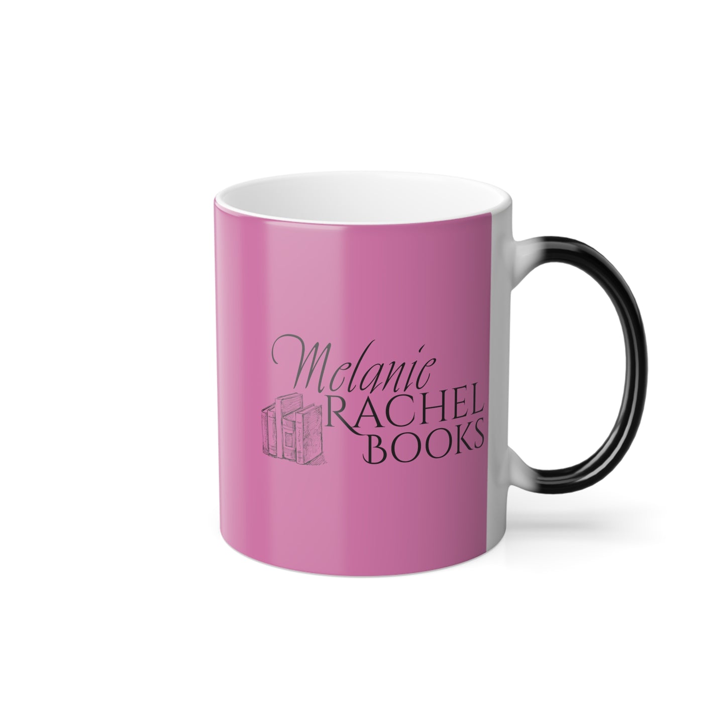Return to Pemberley - Melanie Rachel Books - Black to Pink Color Morphing Mug, 11 oz