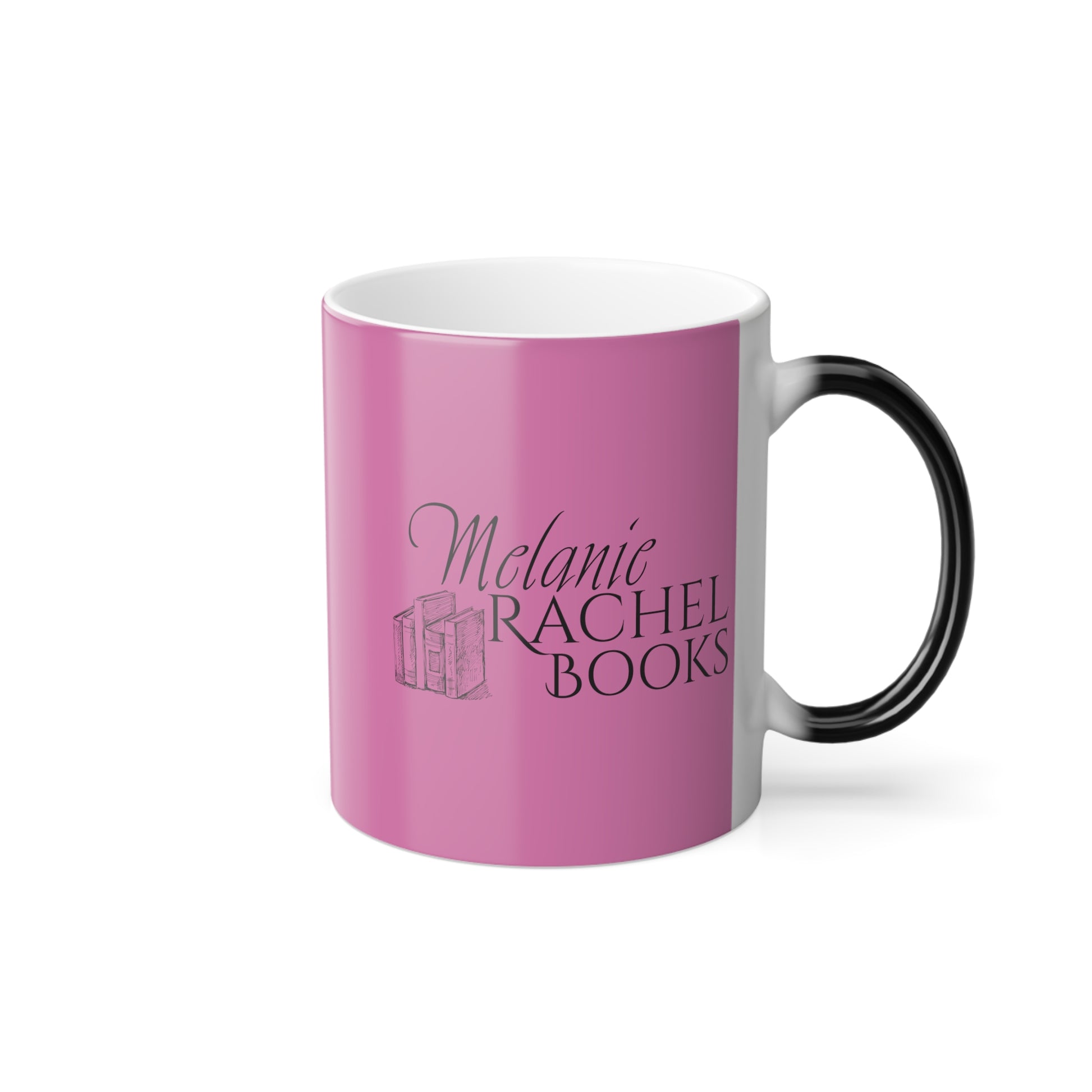 Return to Pemberley - Melanie Rachel Books - Black to Pink Color Morphing Mug, 11 oz