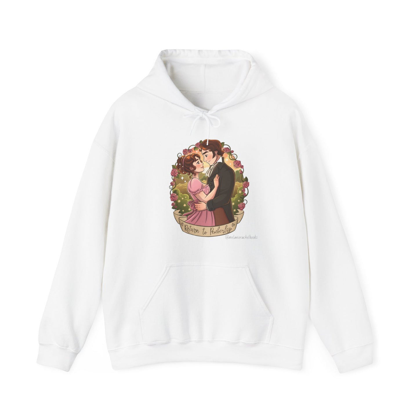 Return to Pemberley - Melanie Rachel Books - Unisex Hooded Sweatshirt - White