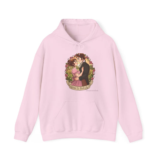 Return to Pemberley - Melanie Rachel Books - Unisex Hooded Sweatshirt - Light Pink