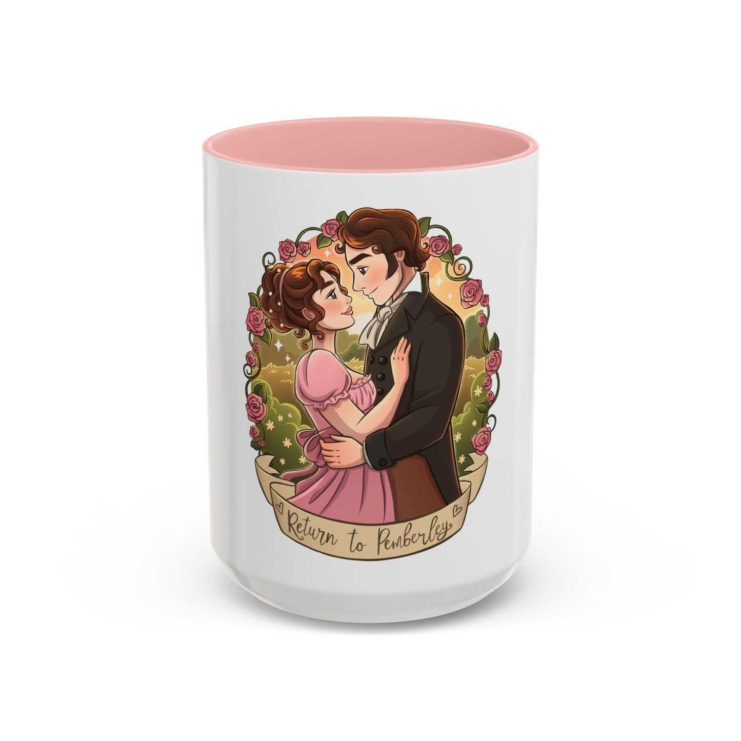 Romantic Regency Couple Coffee Mug – "Return to Pemberley" Accent Mug