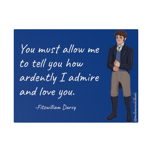 Mr. Darcy's Proposal Matte Canvas, Stretched, 0.75"
