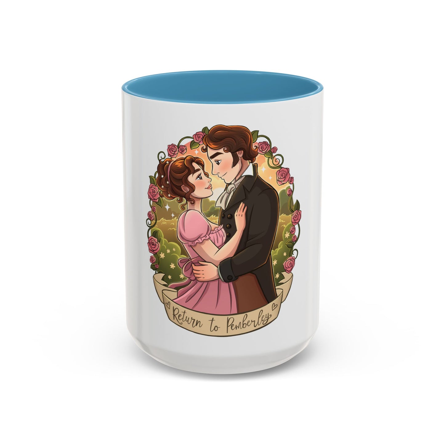 Romantic Regency Couple Coffee Mug – "Return to Pemberley" Accent Mug