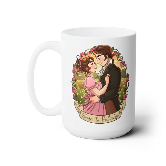 Mr. Darcy and Elizabeth Bennet Ceramic Mug 15oz